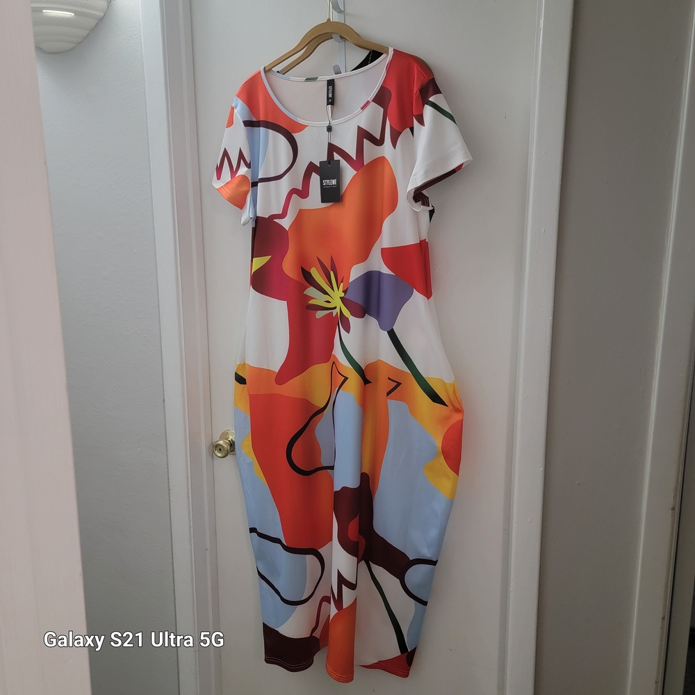 Colorful Abstract Maxi Dress